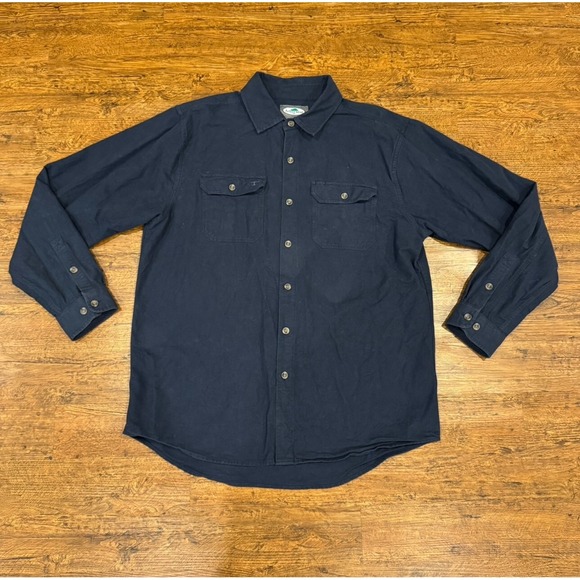 Arborwear Blue Timber Outdoor Hiking Work Button Up Chamois Flannel Shirt Men XL - Picture 2 of 9
